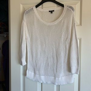 Apt. 9 white open knit weave sweater